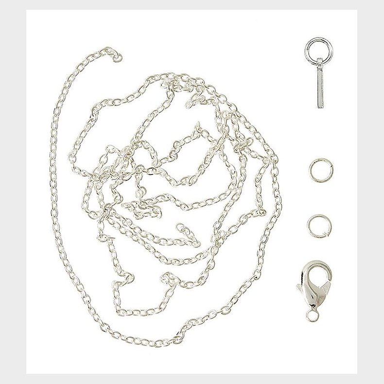 Me&My BOX Halskde m. Bogstav - I - Slvbelagt