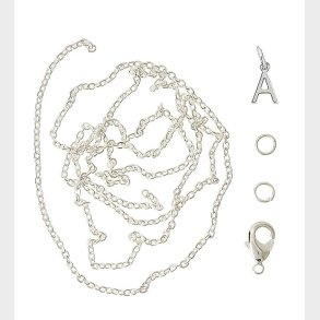 Me&My BOX Halskde m. Bogstav - A - Slvbelagt