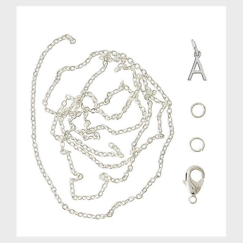 Me&My BOX Halskde m. Bogstav - A - Slvbelagt