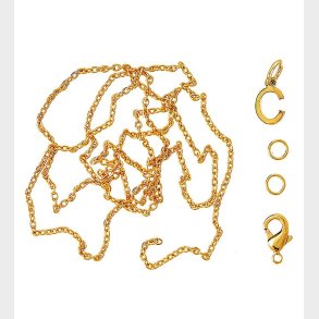 Me&My BOX Halskde m. Bogstav - C - Guldbelagt