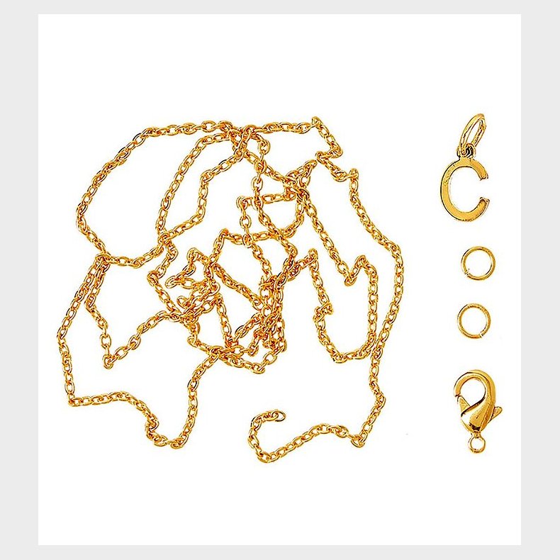 Me&My BOX Halskde m. Bogstav - C - Guldbelagt