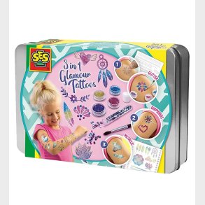 SES Creative Tatoveringer - 3 i 1 - Glitter