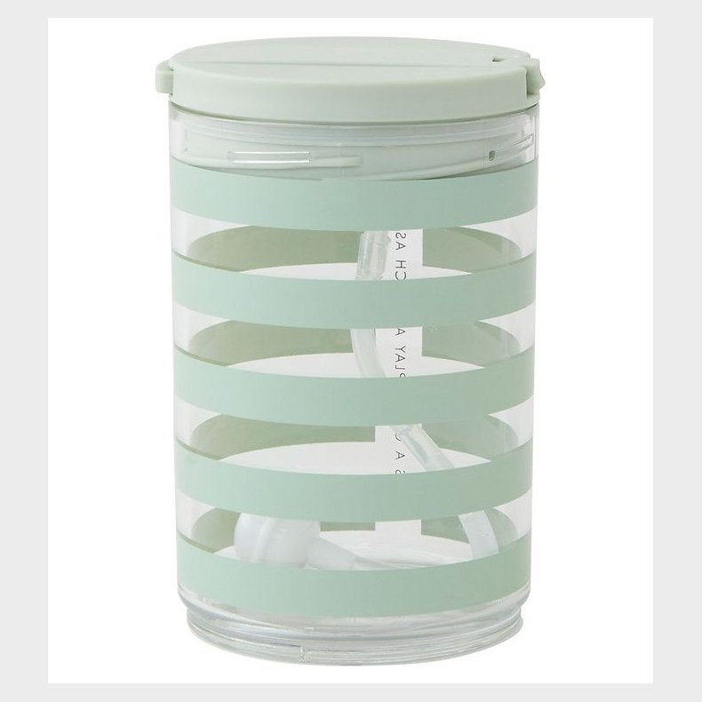 Design Letters Kop m. Sugerr - Kids - 330 ml - Green Strip