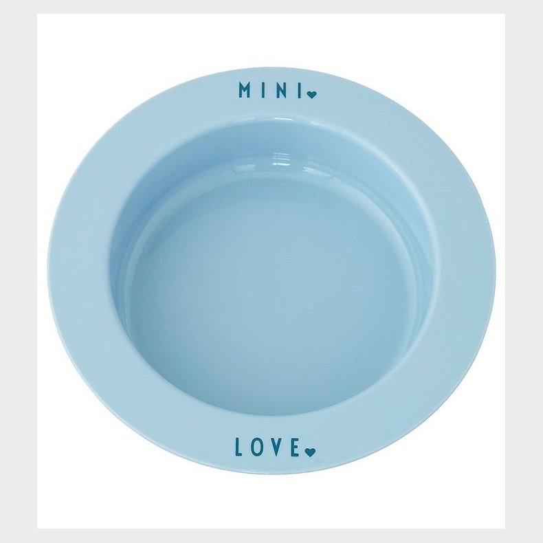 Design Letters Dyb Tallerken - Mini Favourite - Light Blue