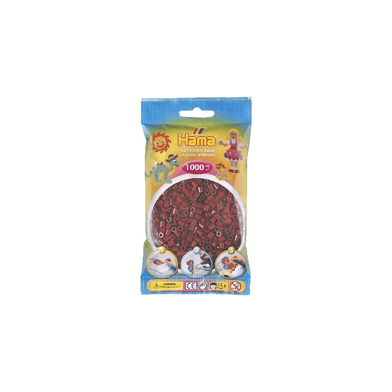 Hama Midi Perler 1000 Stk. Rdbrun - Legekammeraten.dk