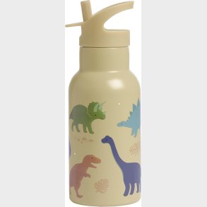 A Little Lovely Company - Rustfrit St�l Drikkeflaske - Dino - 7.3 X 20 X 7.3 Cm