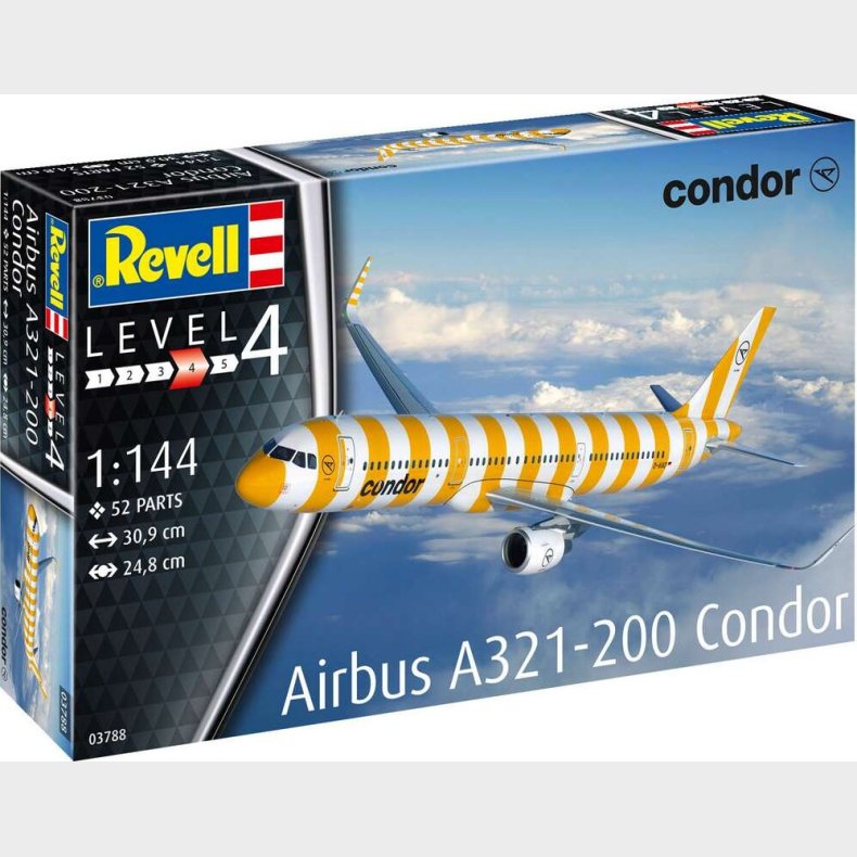 Revell - Airbus A321-200 Condor Fly - 1:144 - Level 4 - 03788