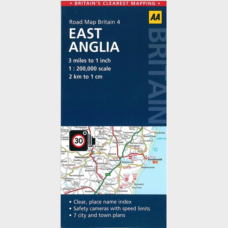 Aa Road Map Britain 4: East Anglia - English book