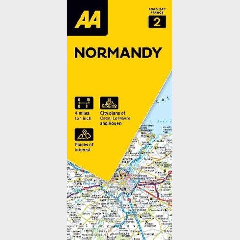 Aa Road Map France 2: Normandy - English book