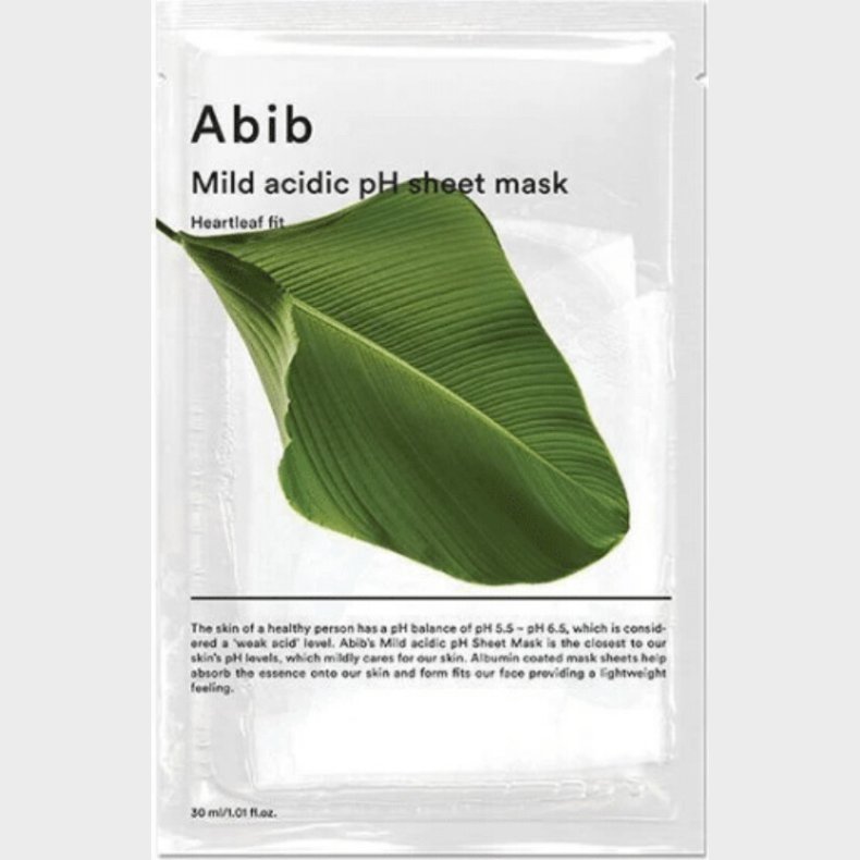 Abib - Mild Acidic Ph Sheet Mask Heartleaf Fit - 27 Ml