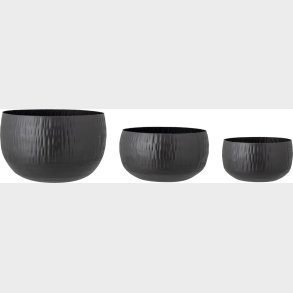 Bloomingville - Abisha Krukke - Sort - Jern - St Med 3 Stk