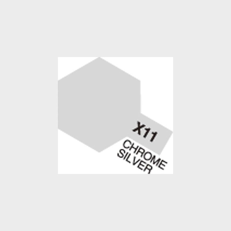 Tamiya - Acrylic Mini - X-11 Chrome Silver Gloss 10 Ml - 81511