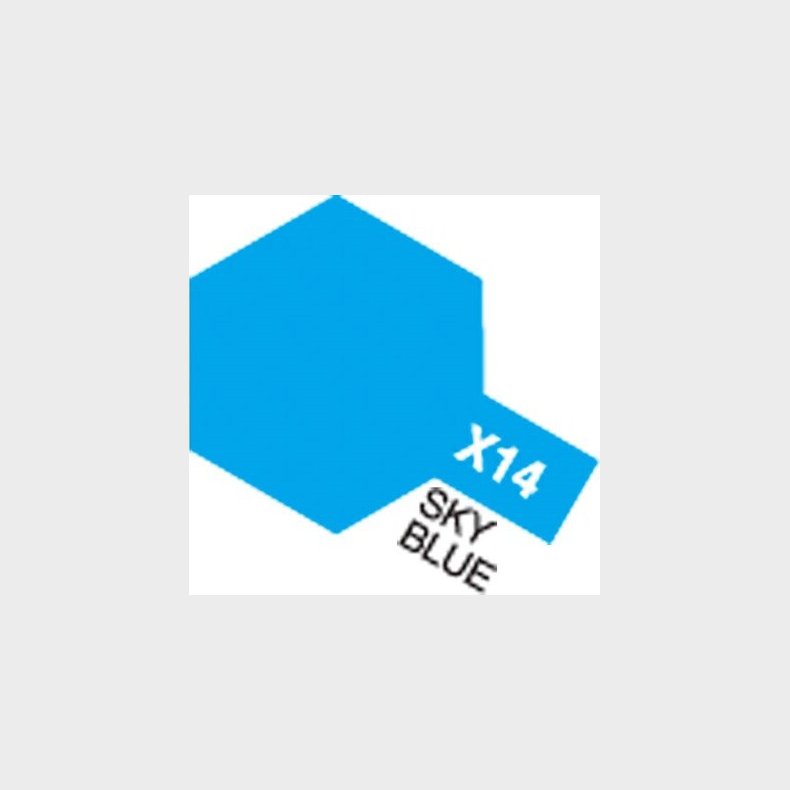 Tamiya - Acrylic Mini - X-14 Sky Blue Gloss 10 Ml - 81514
