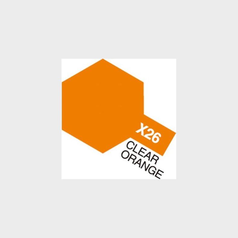 Tamiya - Acrylic Mini - X-26 Clear Orange Gloss 10 Ml - 81526