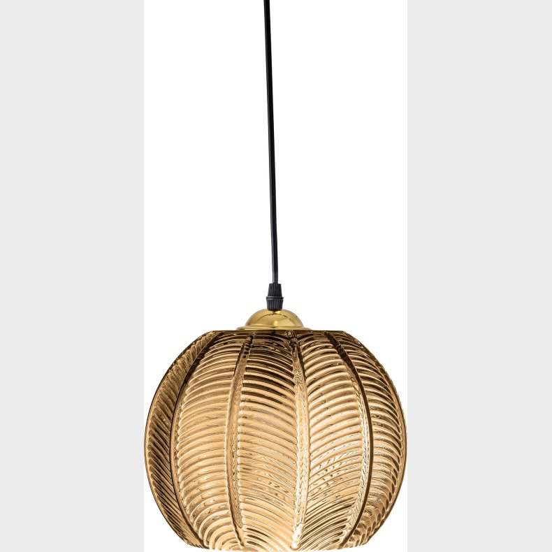 Bloomingville - Adar Pendel Lampe - Brun - Glas