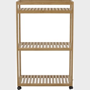 Bloomingville - Aden Sidebord Med Hjul - Natur - Bambus