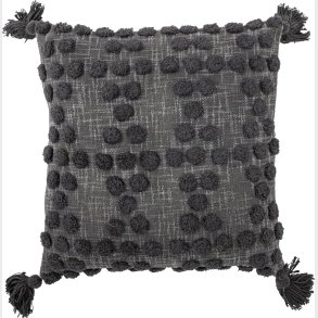 Bloomingville - Adiva Pude - Gr - Bomuld - 45x45 Cm