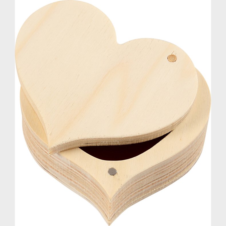 Hjerte ske I Tr - 4x9 Cm