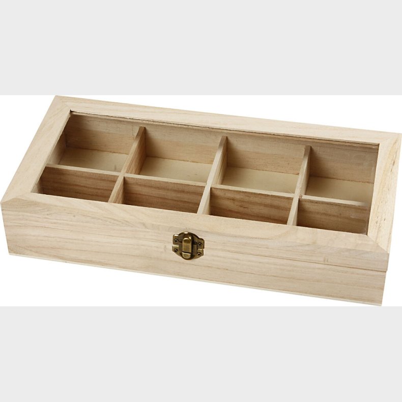 ske Med Glaslg - Str. 32x16x6 Cm - 1 Stk.