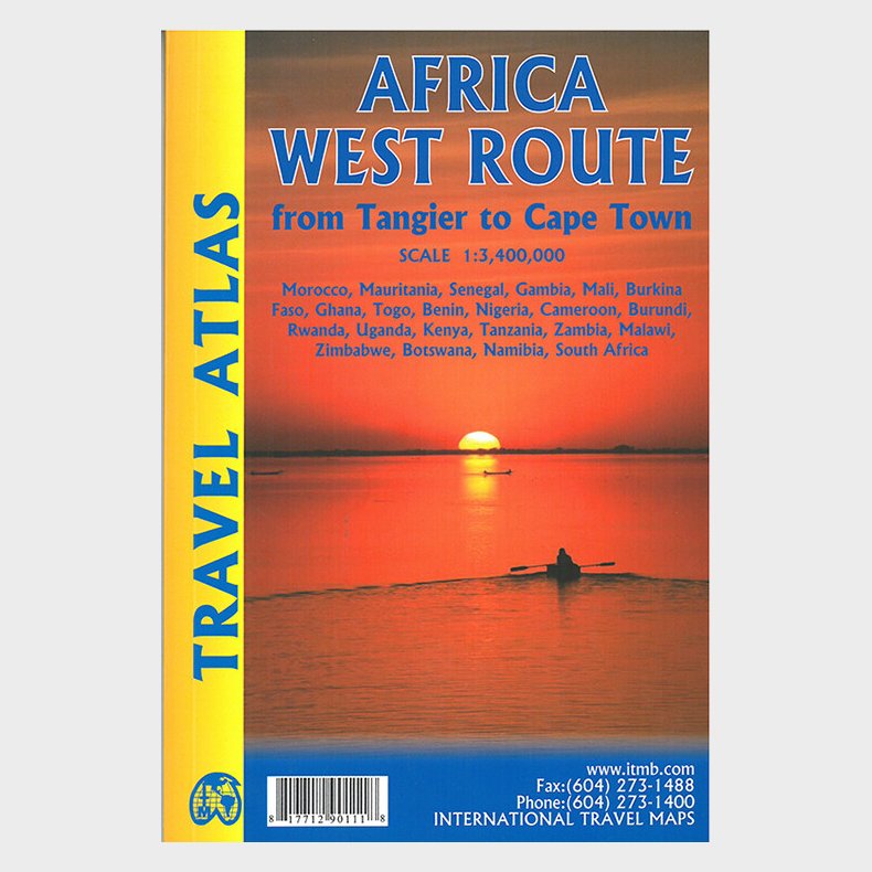 Africa West Route: From Tangier To Cape Town Travel Atlas - English book