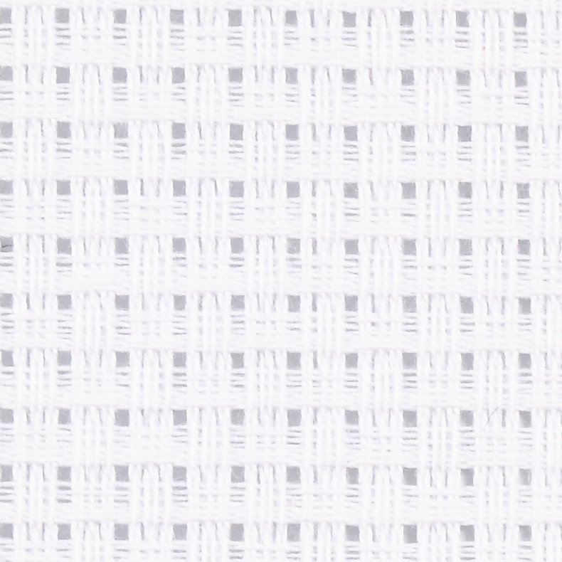 Aidastof - Str. 50x50 Cm - 24 Tern Pr. 10 Cm - Hvid - 1 Stk.