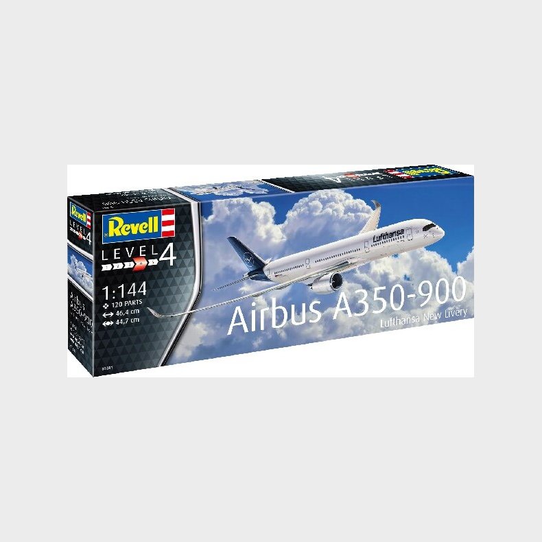 Revell - Airbus A350-900 Fly Byggest - 1:144 - Level 4 - 03881