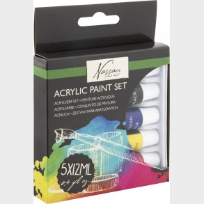 Akryl Maling 5 Tuber 12 Ml - I Gaveske