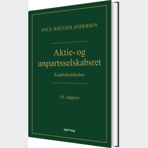 Aktie- Og Anpartsselskabsret - Paul Krger Andersen - Bog
