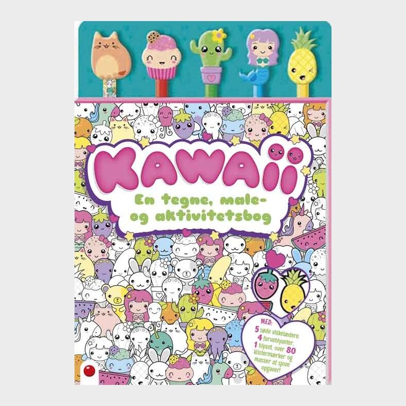 Aktivitetsbog Med Blyanter: Kawaii - Bog