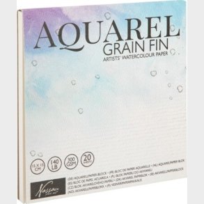 Nassau Fine Art - Akvarelpapir Blok - 15x15 Cm - 20 Ark - 300 Gram