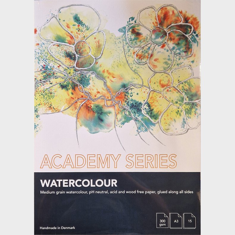 Akvarelblok Academy A3 300 G - 15 Ark