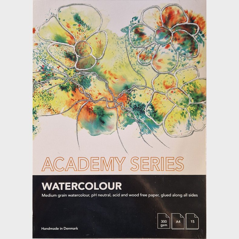 Akvarelblok Academy A4 300 G - 15 Ark