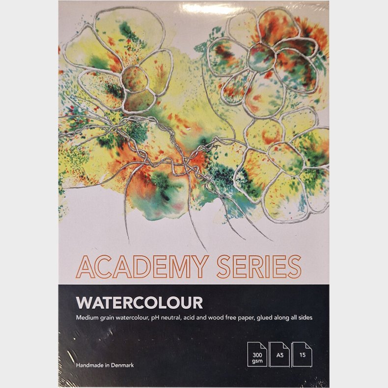 Akvarelblok Academy A5 300 G - 15 Ark