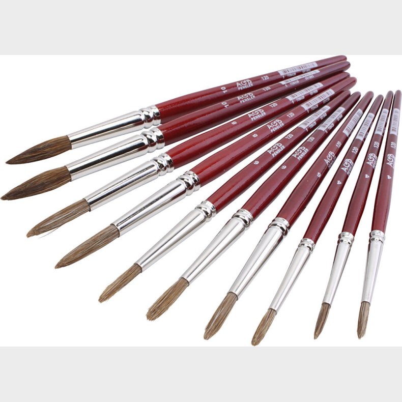 Akvarelpensler - 10 Stk.