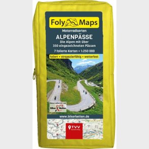 Alpenp�sse: Die Alpen Mit �ber 350 Eingezeichneten P�ssen - Foly Maps - English Book