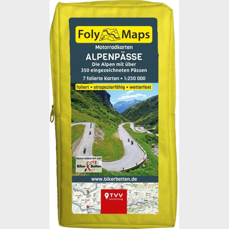 Alpenp�sse: Die Alpen Mit �ber 350 Eingezeichneten P�ssen - Foly Maps - English Book