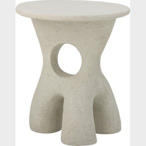 Bloomingville - Amiee Sidebord - Hvid - Polyresin - Rundt