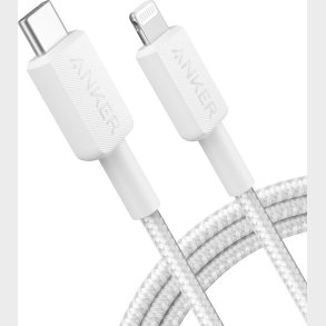 Anker - 322 Usb-c To Lightning Cable (6ft Braided) - White