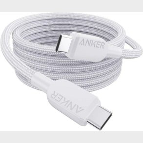 Anker - Usb-c Til Usb-c Kabel (1,8 M, 240w, Flettet) - Hvid