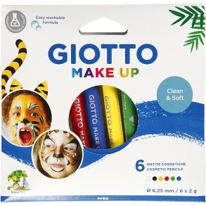 Giotto | Ansigtsfarve - Sminkeblyanter, Basisfarver 6 stk