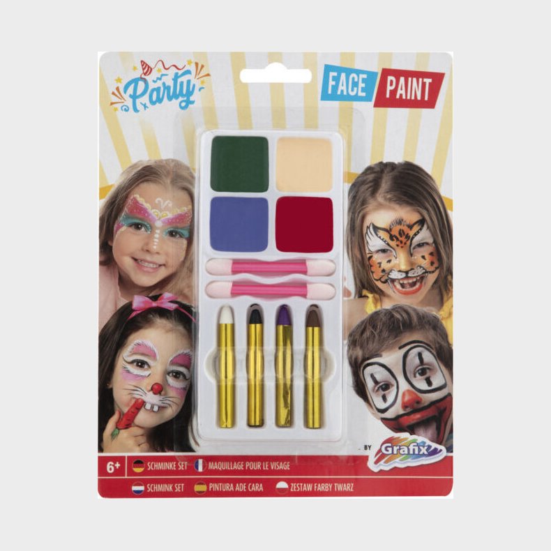 Ansigtsmaling - 10 Dele