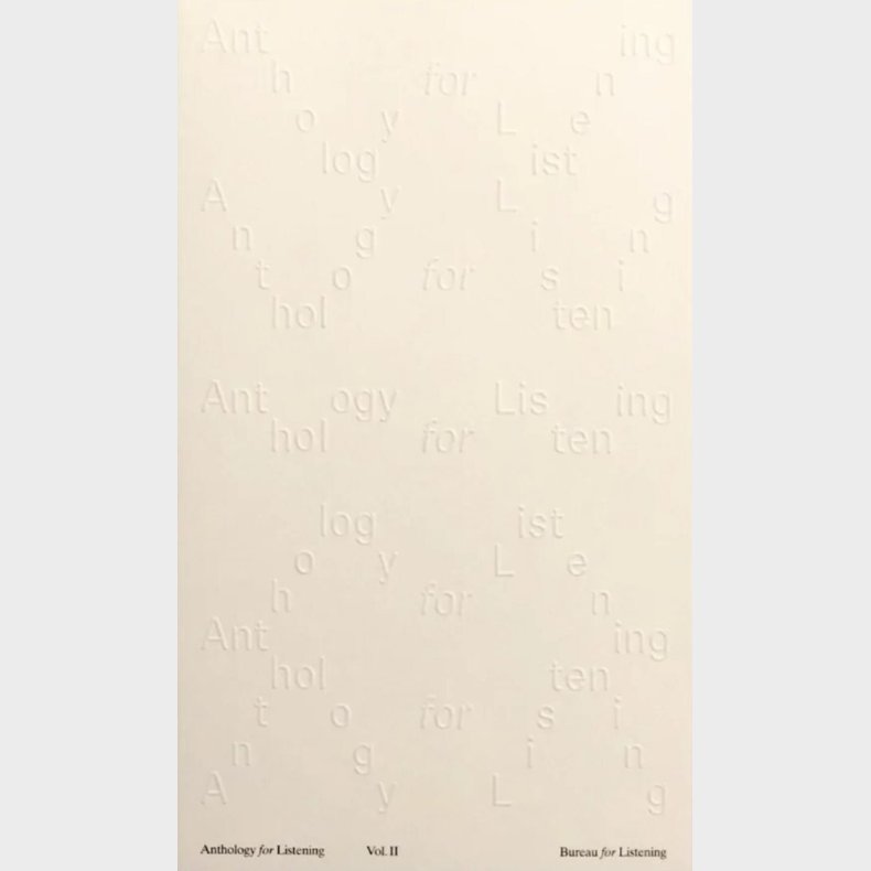 Anthology For Listening Vol. Ii - Lukas Lund - Bog