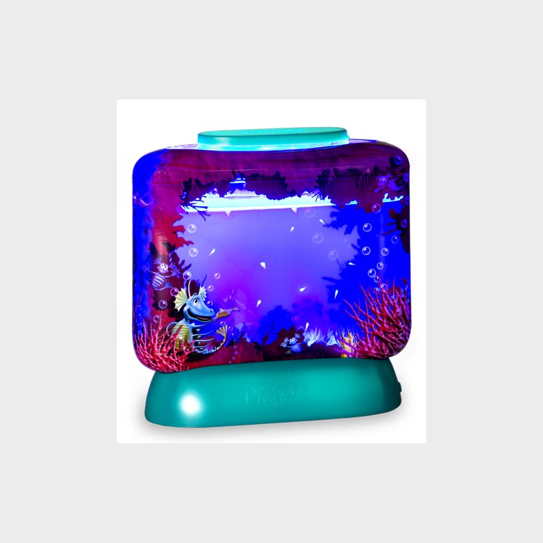 Aqua Dragons i akvarium m. LED lys