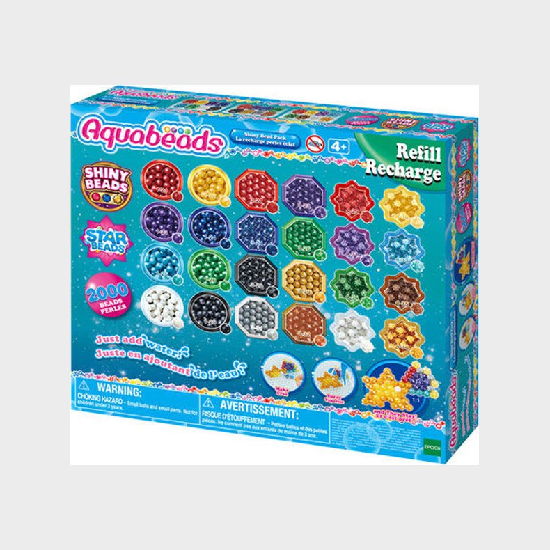 Aquabeads Perler - Shiny Refill S�t - 2000 Stk