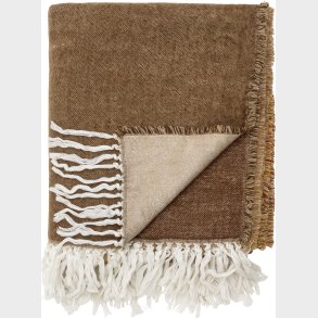 Bloomingville - Ara Plaid - Brun - Akryl - 150x130 Cm