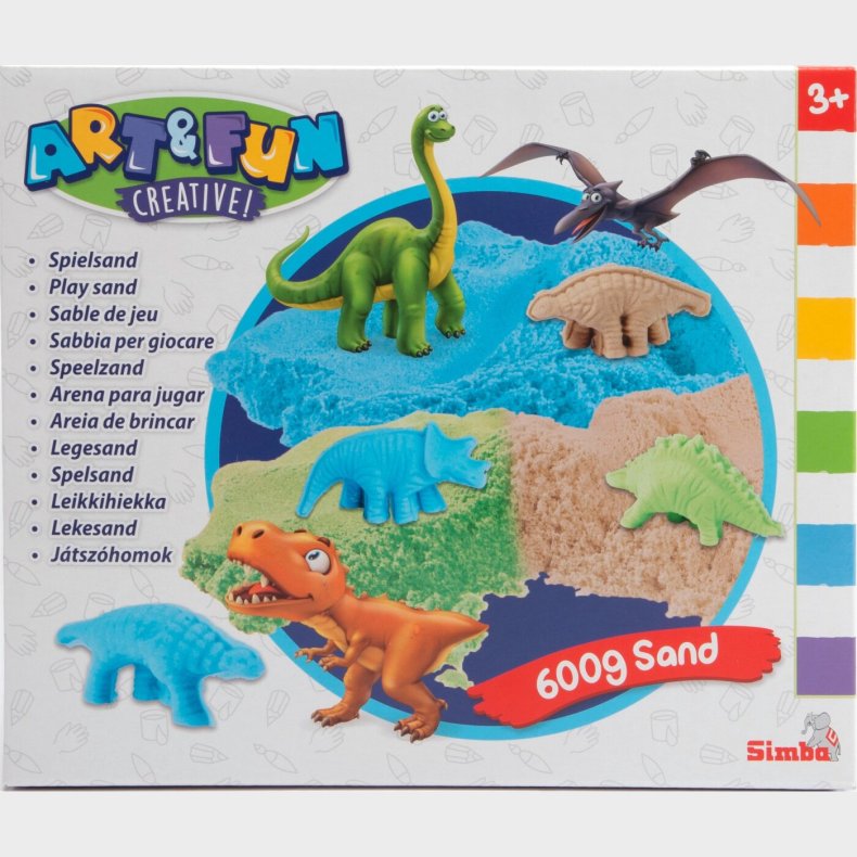 Art & Fun - Legesand Dinosaur St Til Brn