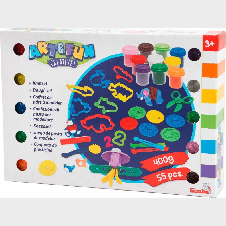 Art & Fun - Mega Modellervoks S�t Til B�rn - 55 Dele