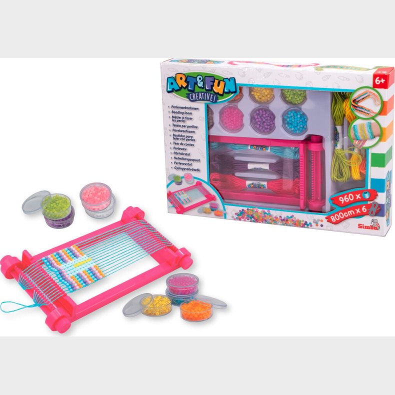 Art & Fun Creative - Perlevv Inkl. 960 Perler Og 6x8 M Snor