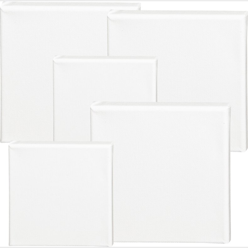 Artistline Canvas - L�rreder - D 1,6 Cm - 15x15+20x20 Cm - Hvid - 40 Stk.