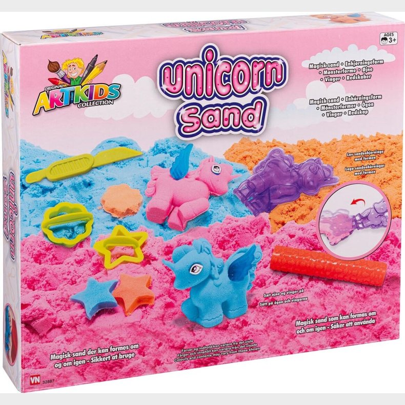 Artkids - Magisk Sand S�t Med Tilbeh�r - Enhj�rning